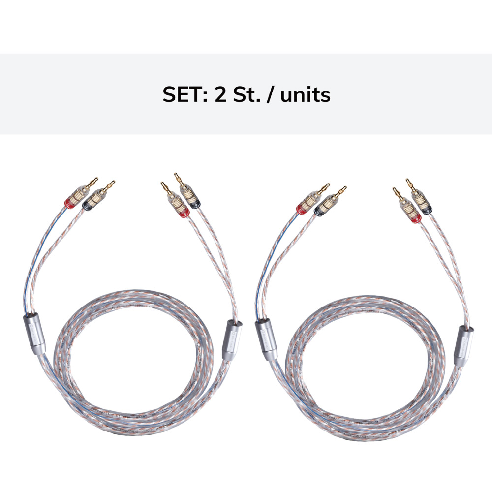 High quality speaker cable set with banana plugs